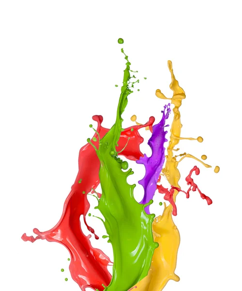 Colored splashes in abstract shape — Stock Photo, Image