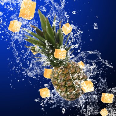 ananas su sıçrama ile