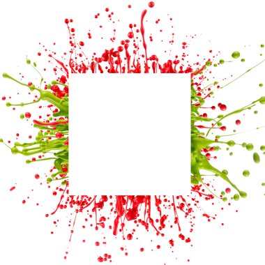 renkli boya sıçramasına