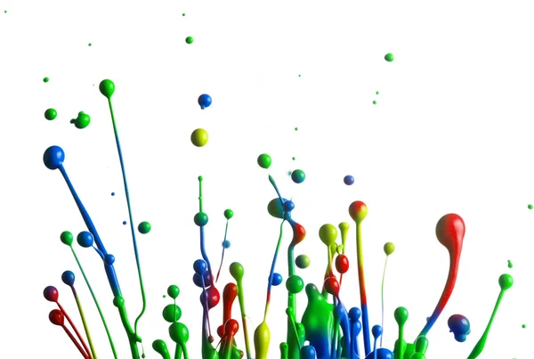 Colorful paint splashing — Stock Photo, Image