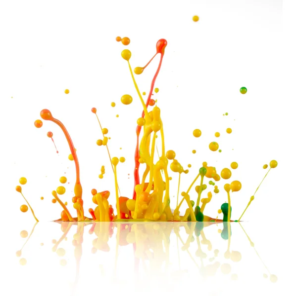 Colorful paint splashing — Stock Photo, Image