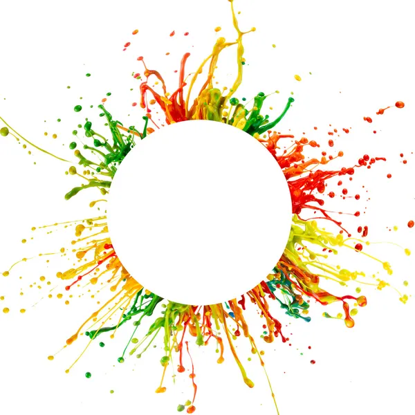 Colorful paint splash — Stock Photo, Image