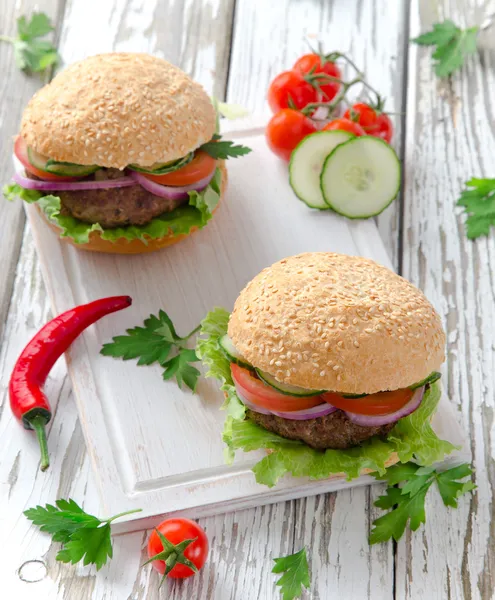 Delicious hamburgers — Stock Photo, Image