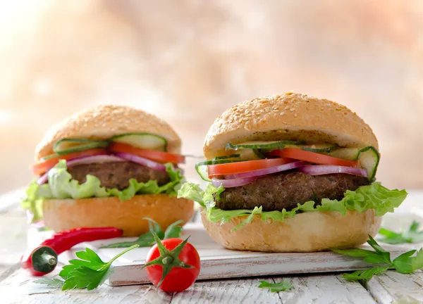 Lahodné hamburgery — Stockfoto