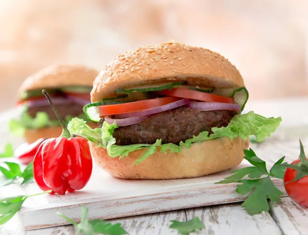 Deliciosas hamburguesas —  Fotos de Stock