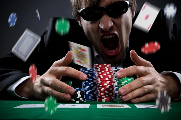 Jogador de poker — Fotografia de Stock