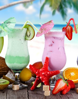 Sahilde yaz içecekler