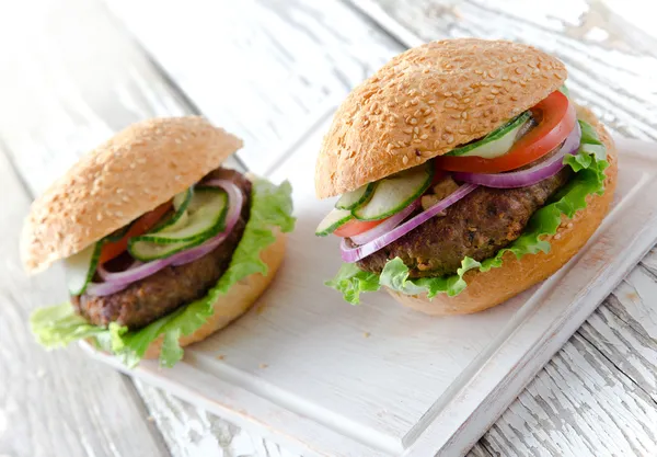 Deliciosas hamburguesas — Foto de Stock