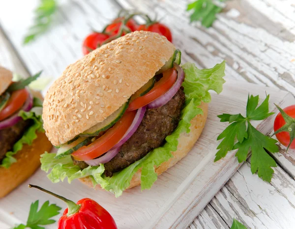 Deliziosi hamburger — Foto Stock