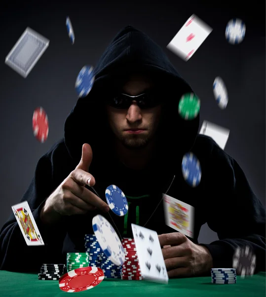 Гравець в покер — стокове фото