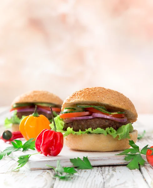 Delicious hamburgers — Stock Photo, Image