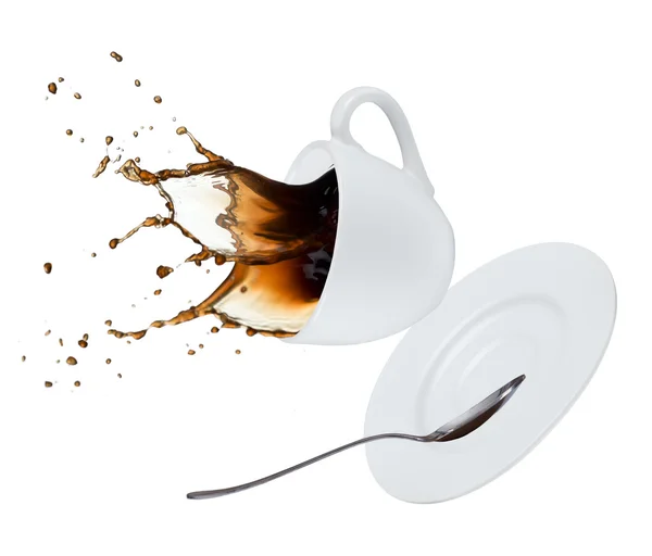 Koffie plons — Stockfoto