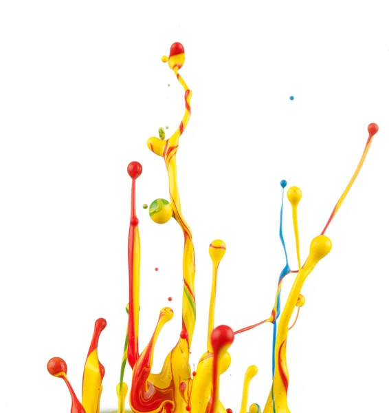 Colorful paint splashing — Stock Photo, Image