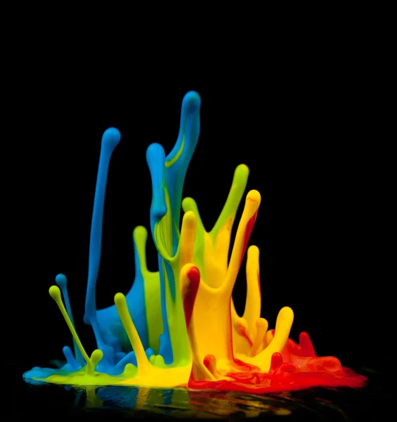 Renkli boya sıçramasına — Stok fotoğraf