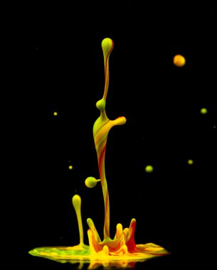 renkli boya sıçramasına