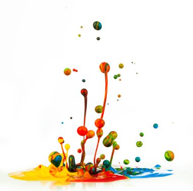 renkli boya sıçramasına