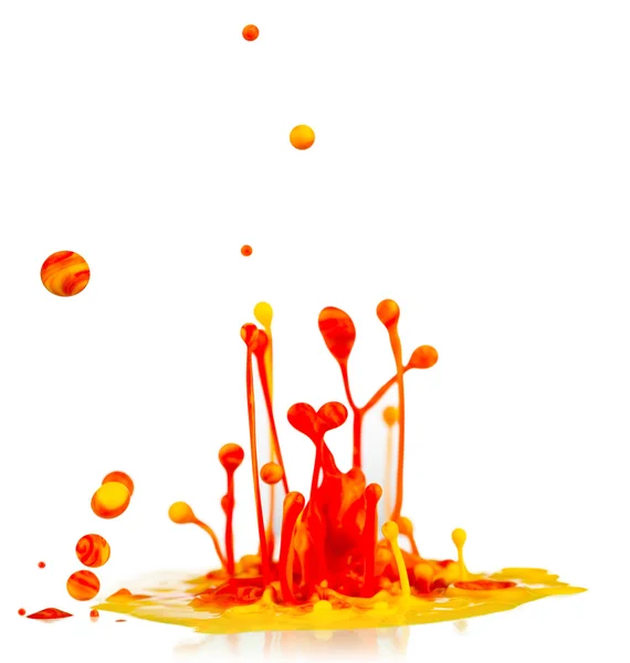 Colorful paint splashing — Stock Photo, Image