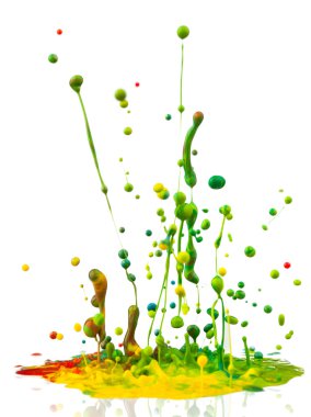 renkli boya sıçramasına