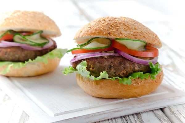 Deliciosas hamburguesas — Foto de Stock