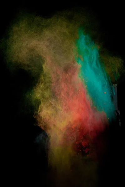 Lanzado polvo colorido — Foto de Stock