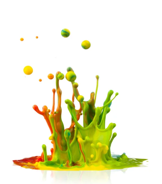 Colorful paint splashing — Stock Photo, Image