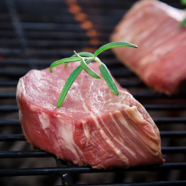 Detailní záběr na steak — Stock fotografie