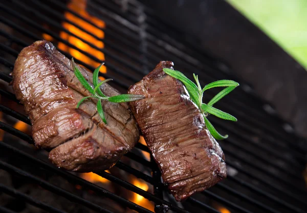 Close-up van een steak — Stockfoto