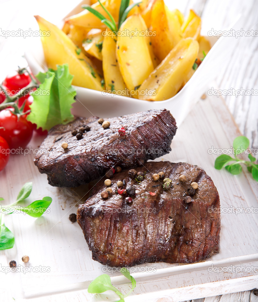 Delicious beef steaks