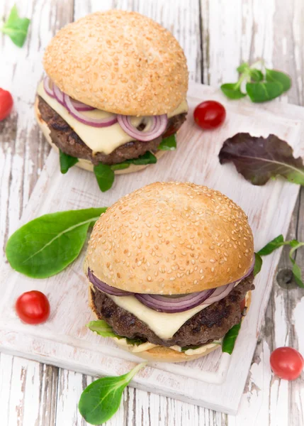 Delicious hamburgers — Stock Photo, Image