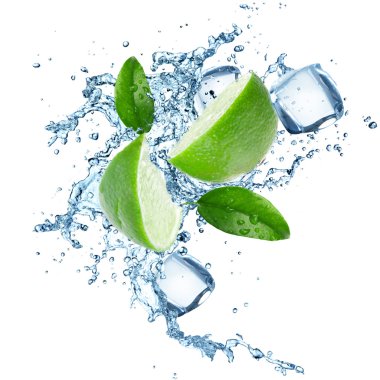 limon ve su sıçramasına