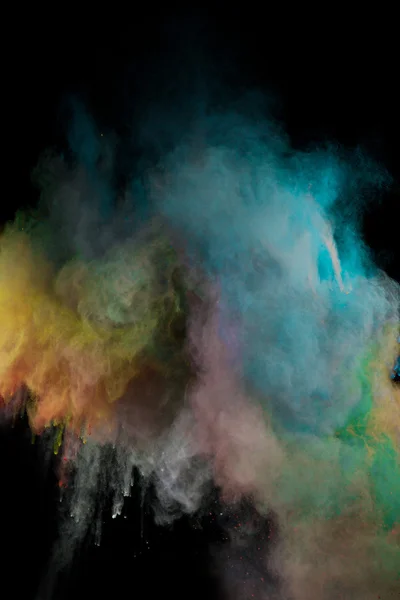 Launched colorful powder — Stock Photo, Image