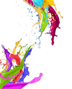 renkli boya sıçramasına