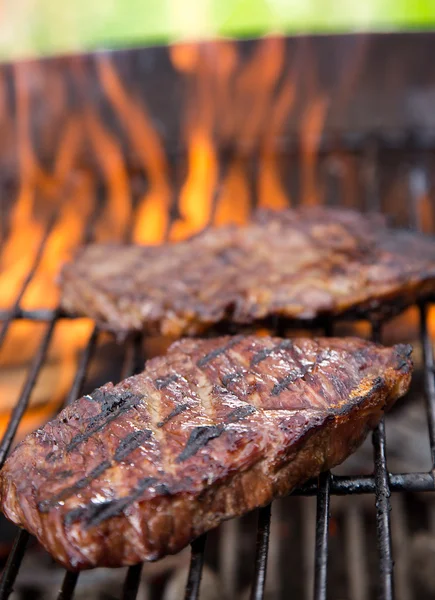 Close-up van een steak — Stockfoto
