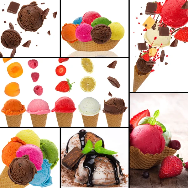 Colección de helados de fruta fresca Imágenes De Stock Sin Royalties Gratis