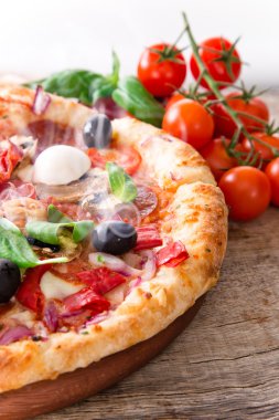 Lezzetli İtalyan pizzası