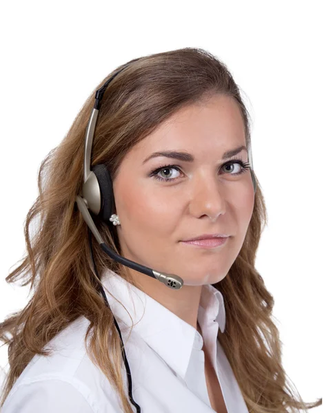 Young Female Operator — Stock Photo, Image