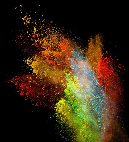 Launched colorful powder — Stock Photo, Image