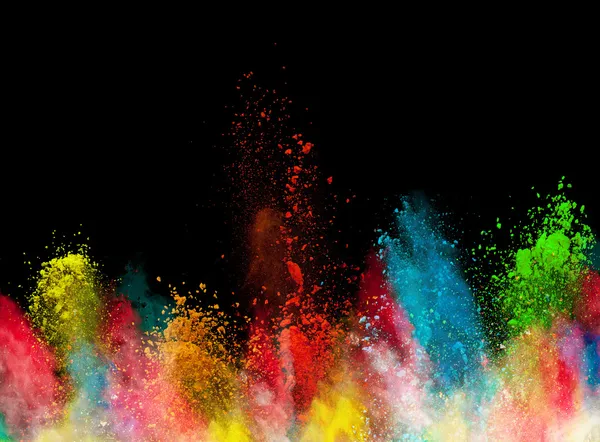 Launched colorful powder — Stock Photo, Image