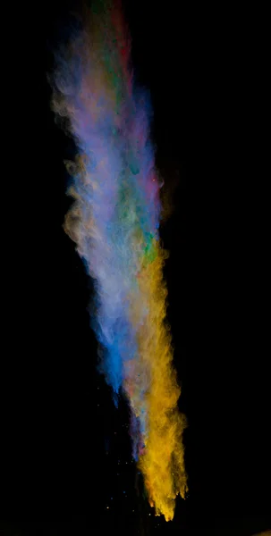 Lançado pó colorido — Fotografia de Stock