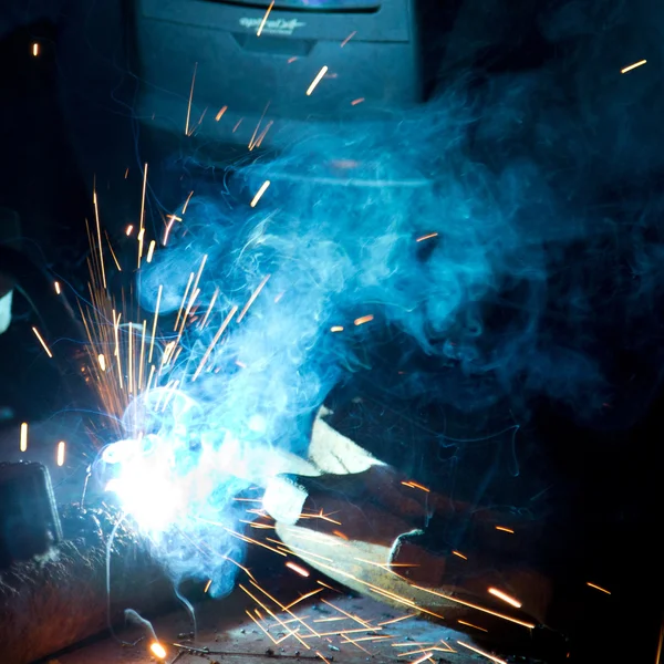 Welders in action — Stock Photo, Image