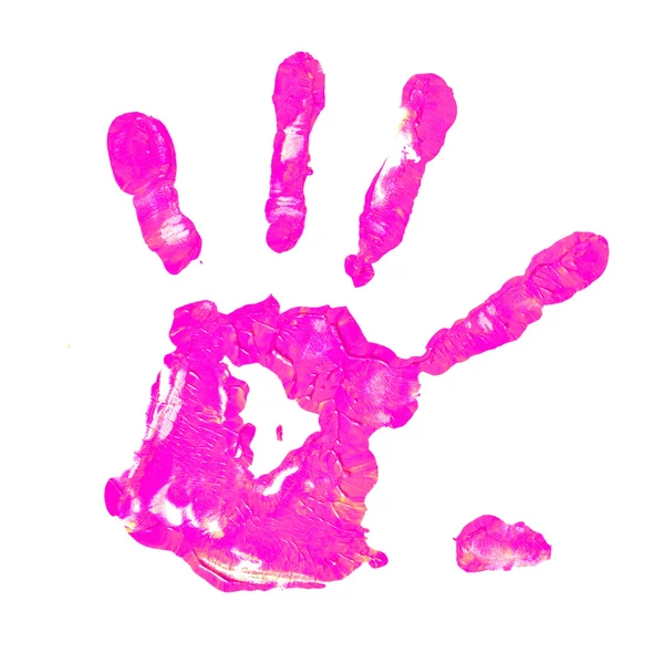 Close up of colored hand print — Stock Photo, Image
