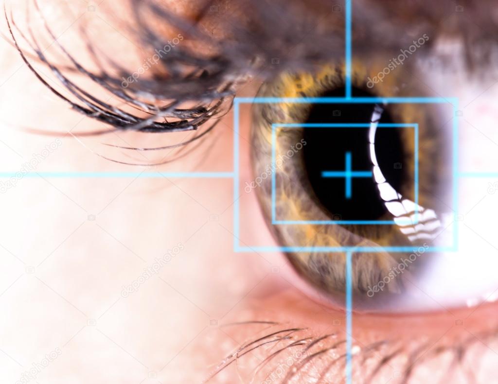 Beautiful Eye with laser — Stock Photo © Kesu01 34748007