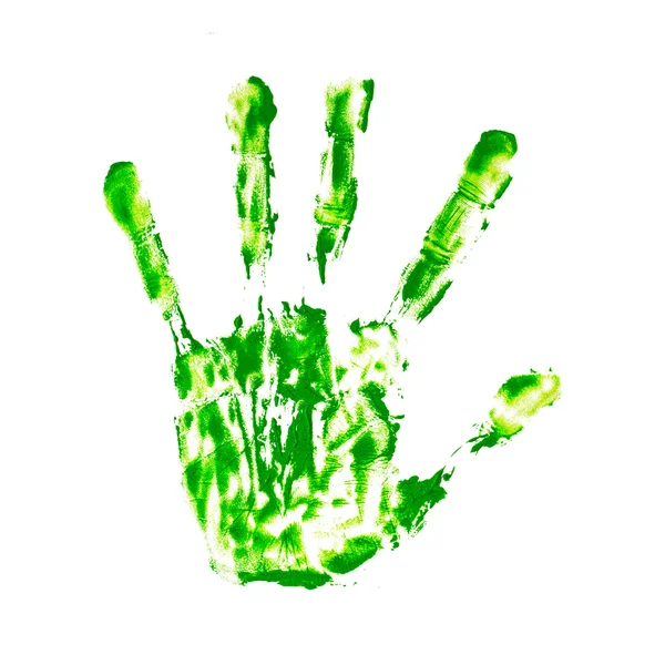 Close up of colored hand print — Stock Photo, Image