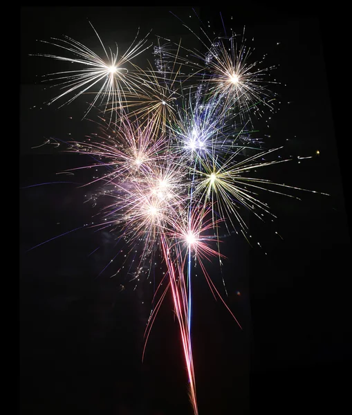 Fuochi d'artificio colorati di vari colori — Foto Stock