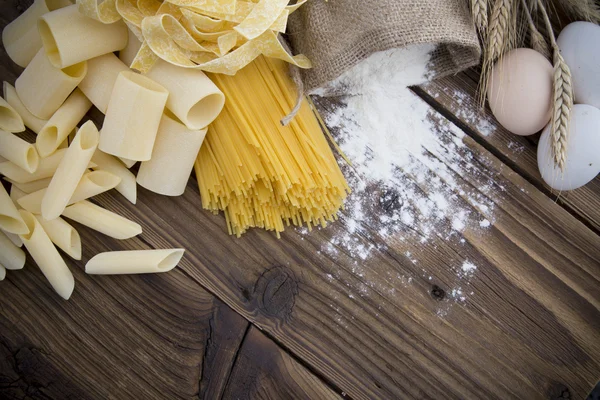 Assortment of uncooked pasta — Stock Photo, Image