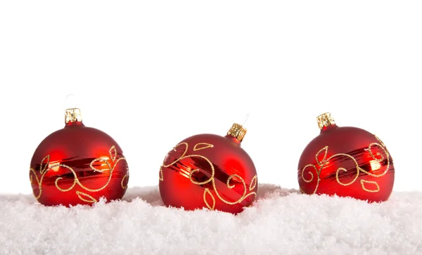 Red christmas balls — Stock Photo, Image