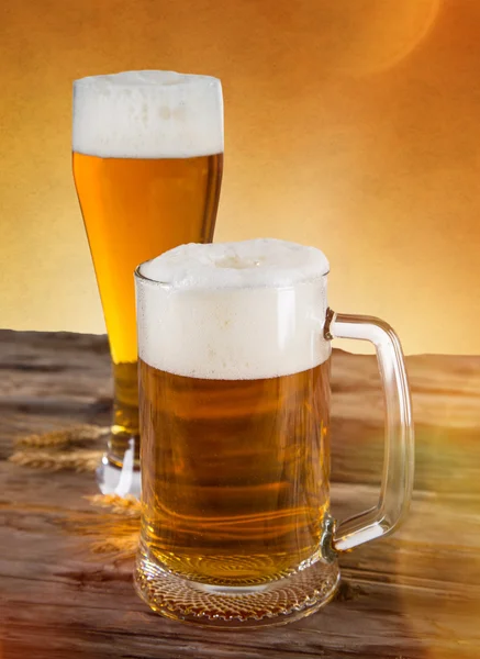 Stillleben mit Bier vom Fass — Stockfoto