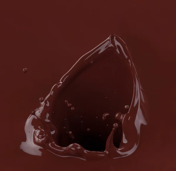 Splash brązowo czekolady — Zdjęcie stockowe