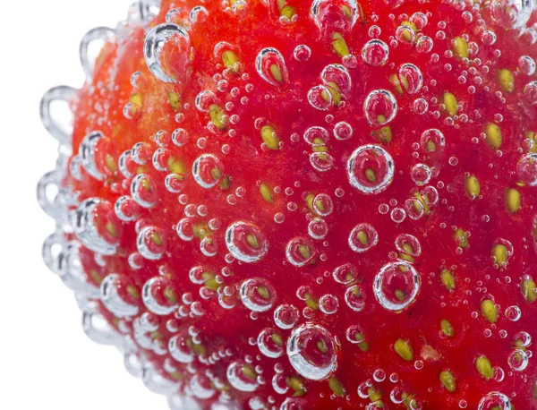 Čerstvé jahody s bublinami — Stock fotografie