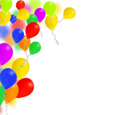 parlak renkli balonlar demet